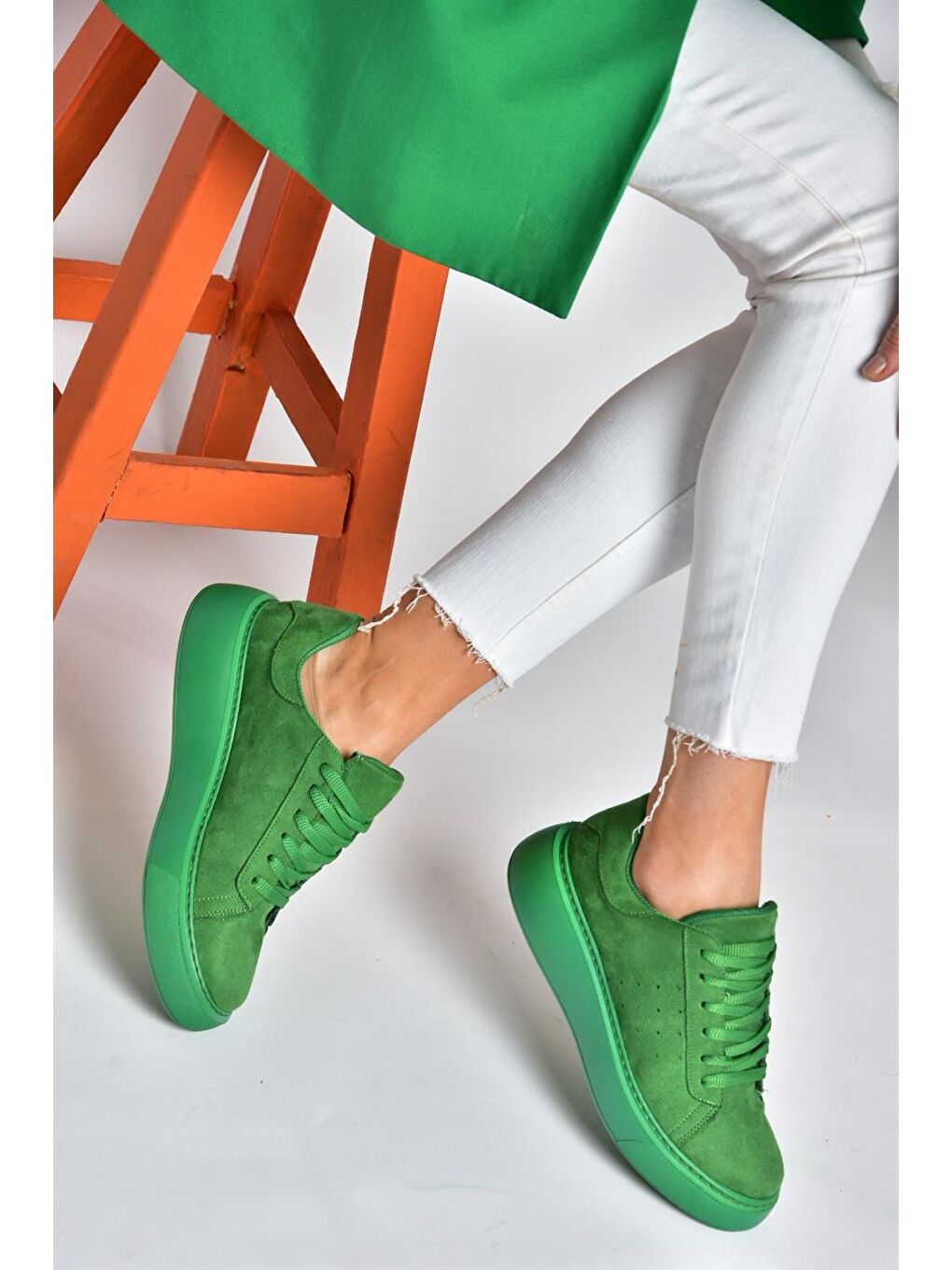 P602045002 Yeşil Kadın Sneakers