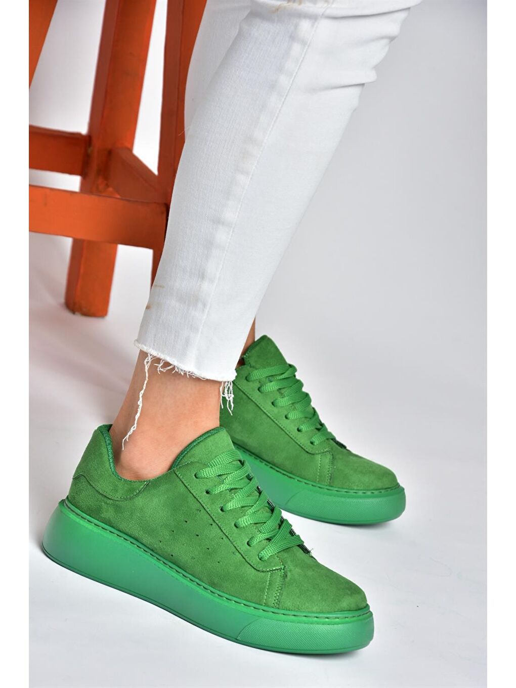 P602045002 Yeşil Kadın Sneakers-1