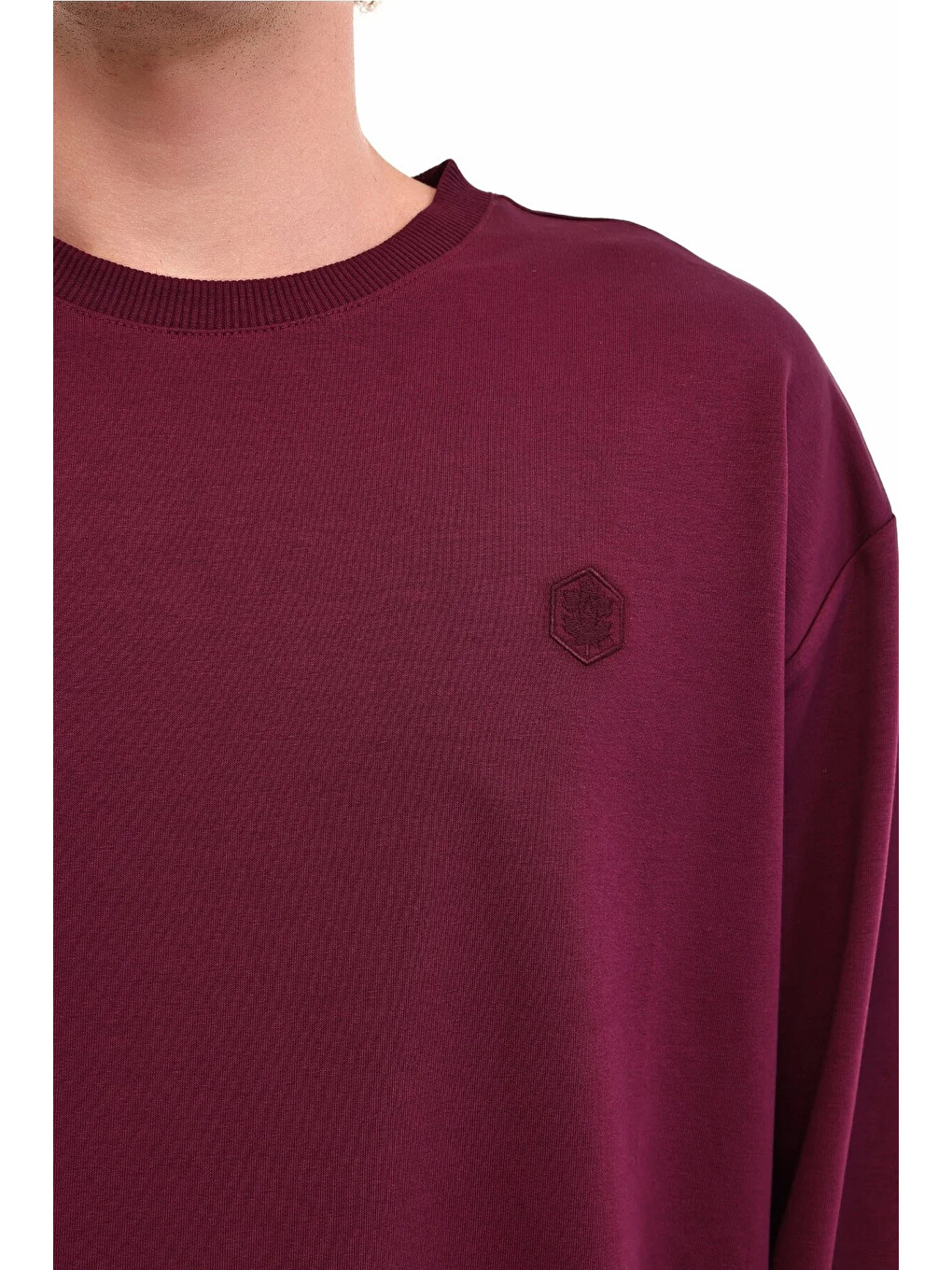 Sweatshirt Erkek Bordo Mb Sn75 C Neck Sw-3