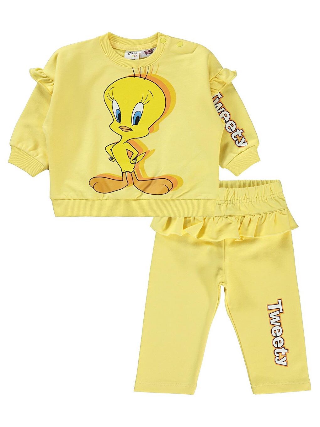 Civil Sarı Tweety Kız Bebek Takım 6-18 Ay Sarı