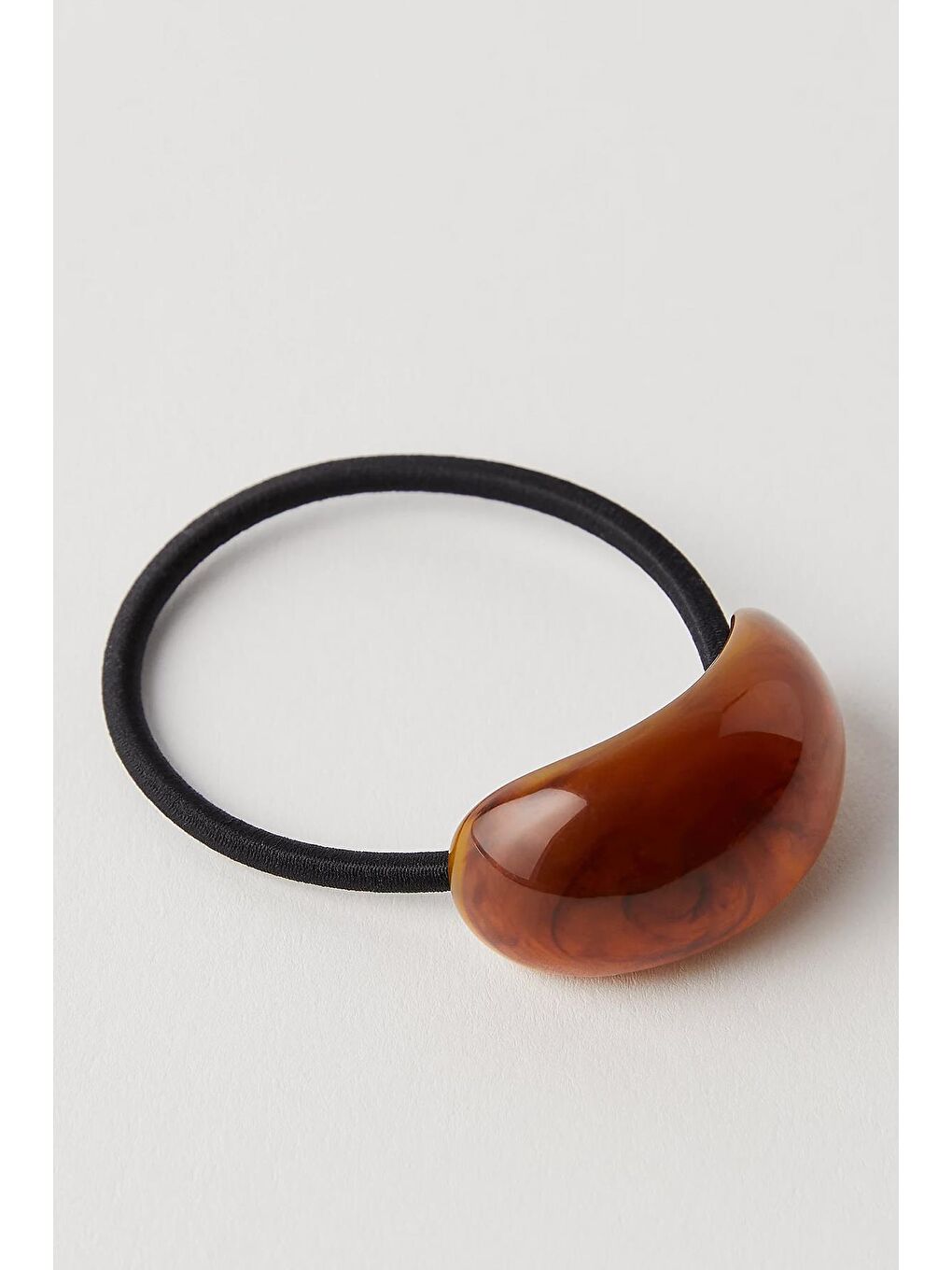 Kahverengi Akrilik Lastikli At Kuyruğu Tokası