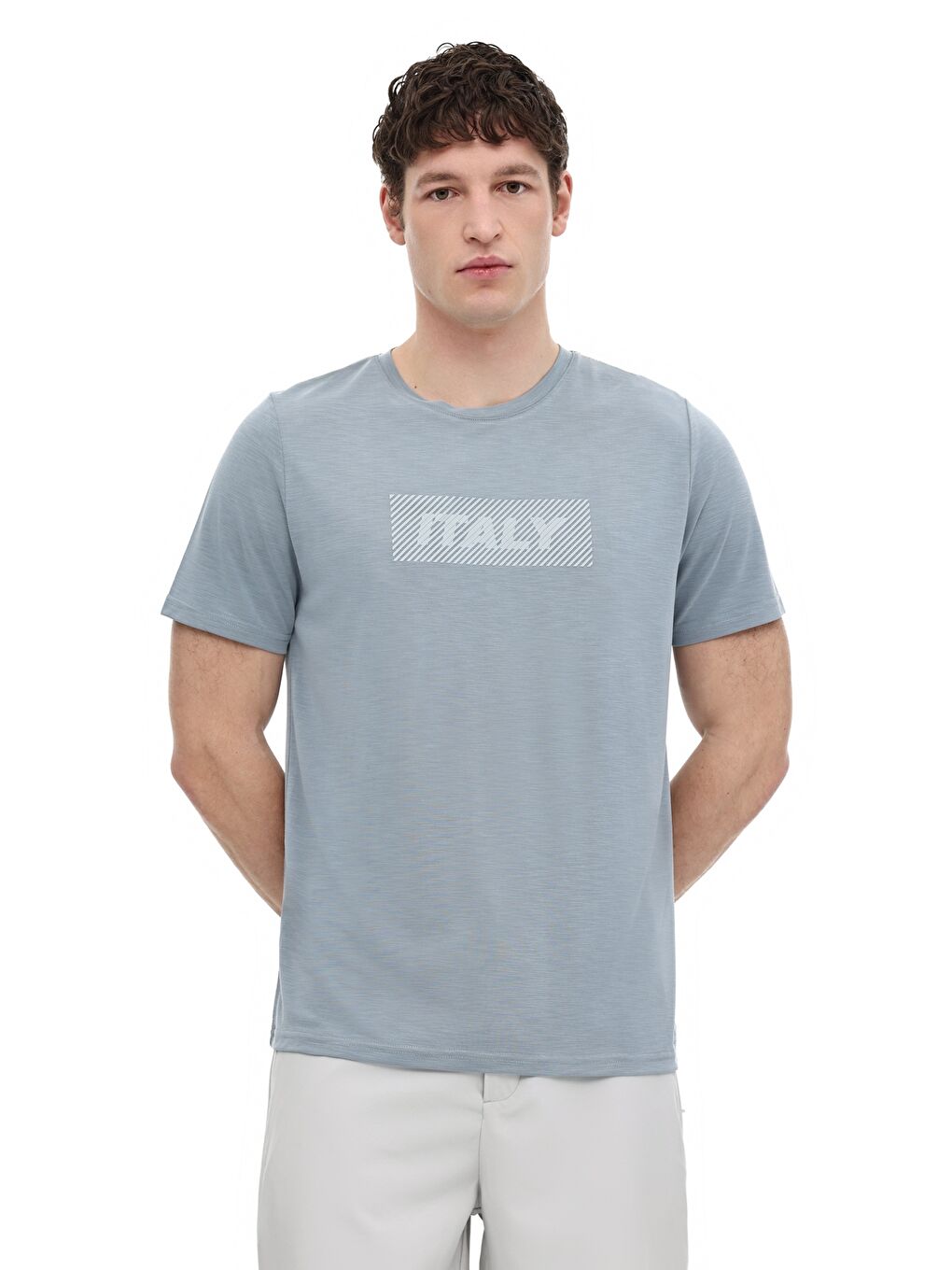 ML SLATE 11ITL1209 6FX Mavi Erkek Kısa Kol T-Shirt