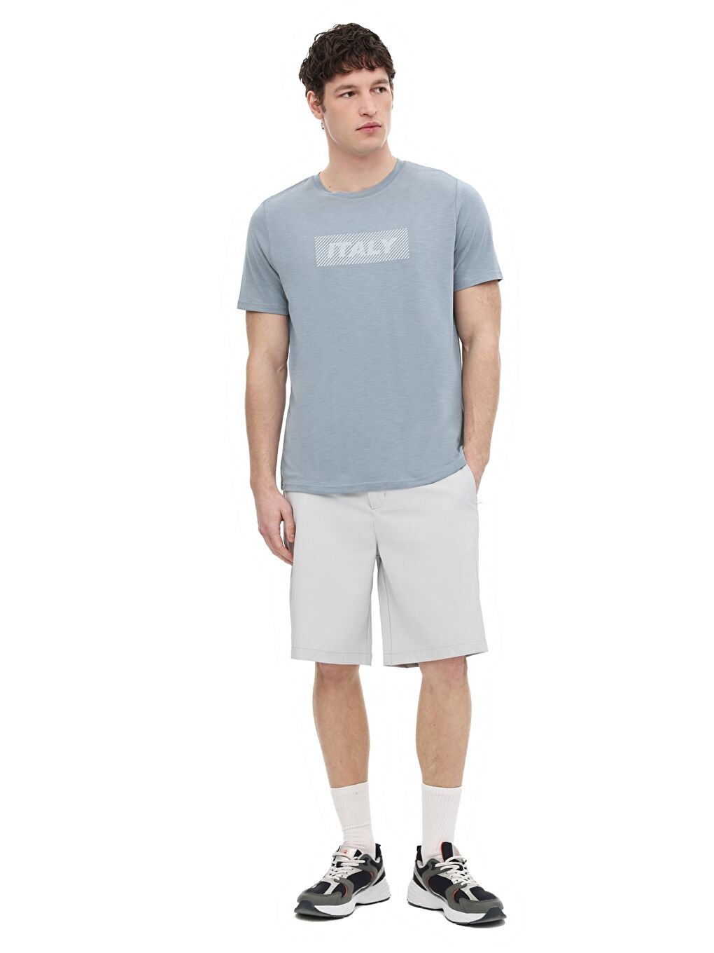 ML SLATE 11ITL1209 6FX Mavi Erkek Kısa Kol T-Shirt-2