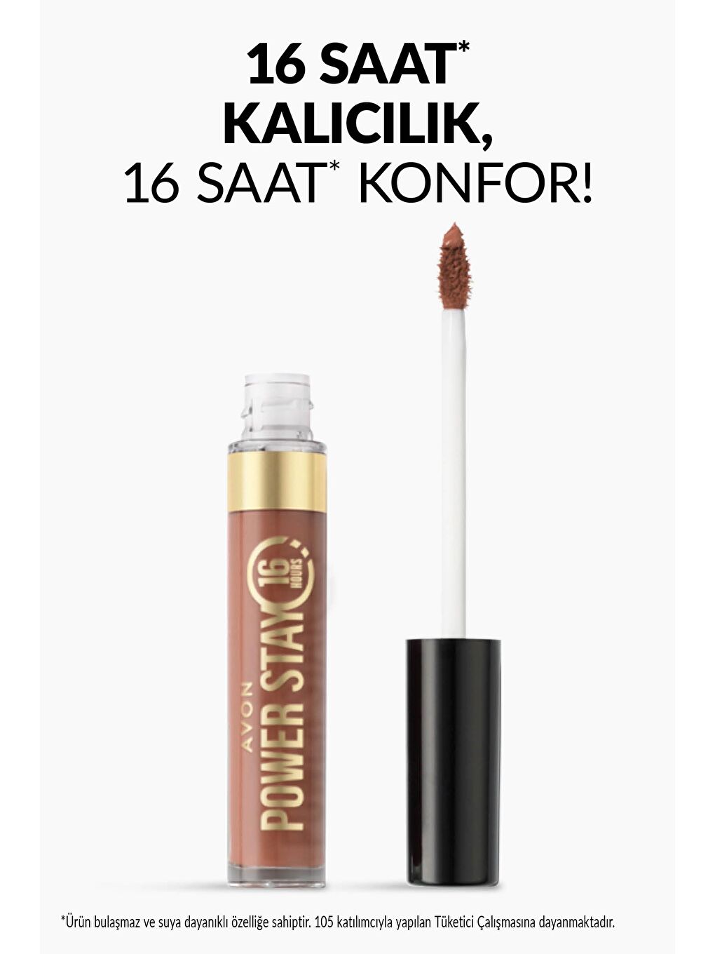 AVON Power Stay Kalıcı Likit Mat Ruj Non Stop Nude - 4