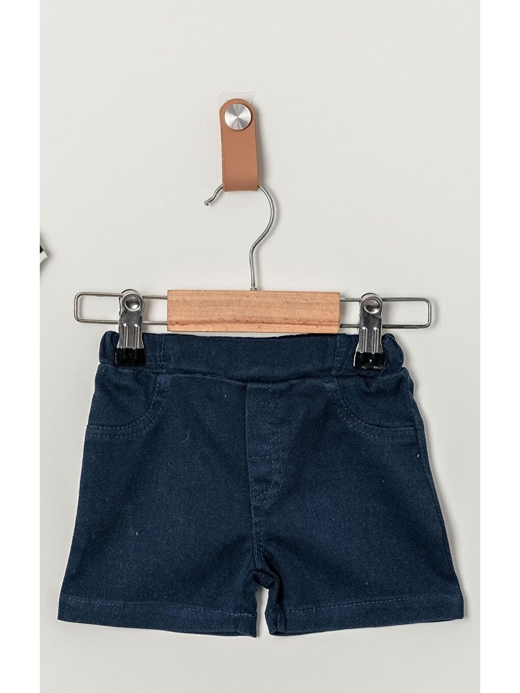 Lacivert Tarz Lakos Yelken Desenli Belden Ayarlanabilir Kısa Kollu Şortlu 2'li Takım-4