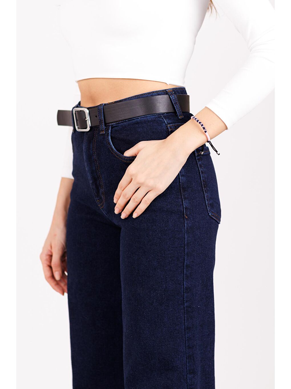 Siyah MerryBrand El Yapımı Örme İp Bileklik Rumba-3