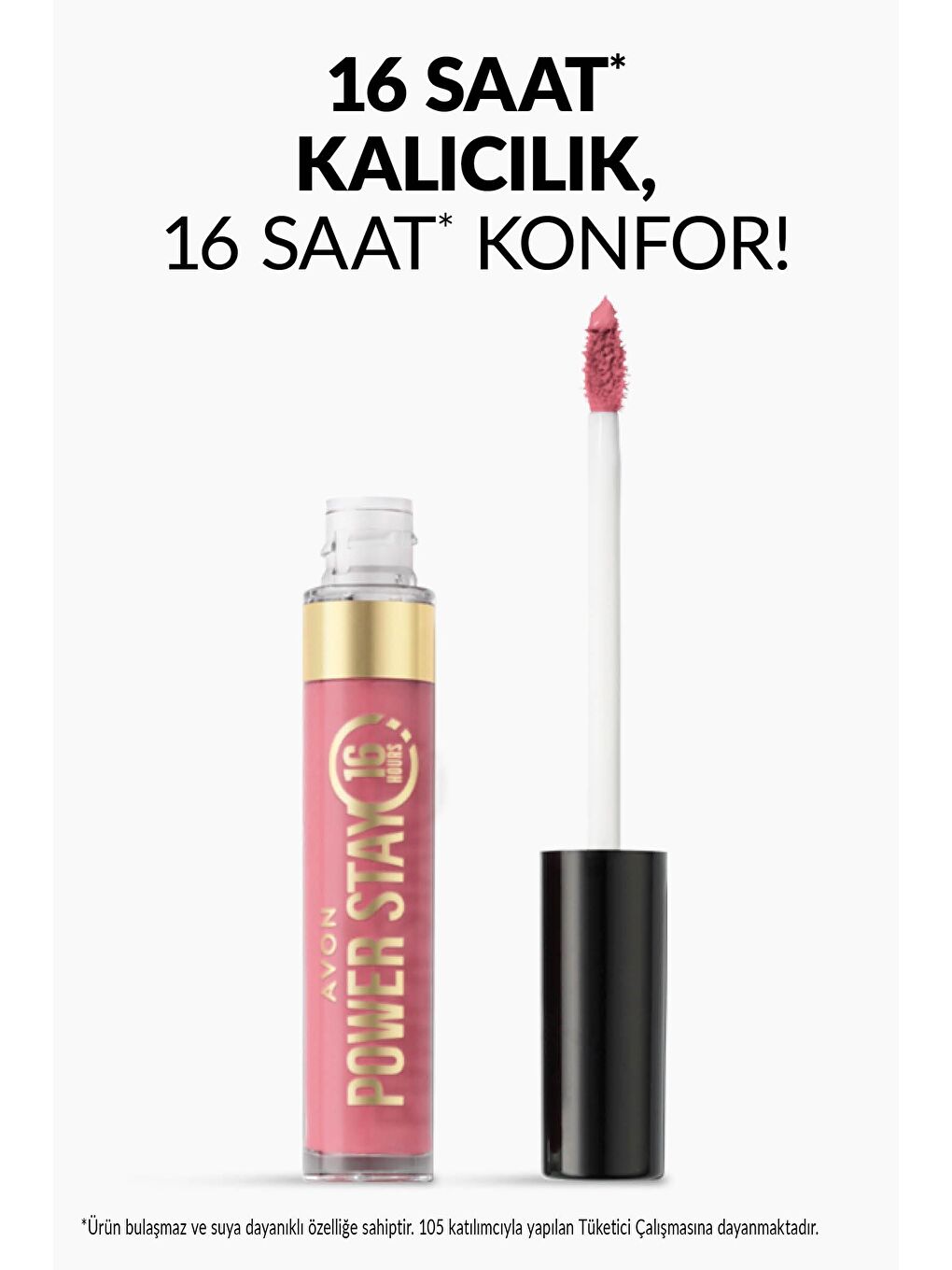 AVON Power Stay Kalıcı Likit Mat Ruj Persistent Pink - 4