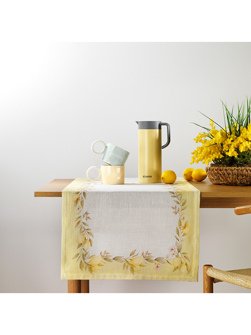 Sarı Home Lemon Baskılı Runner 50x150 Cm 1 Parça