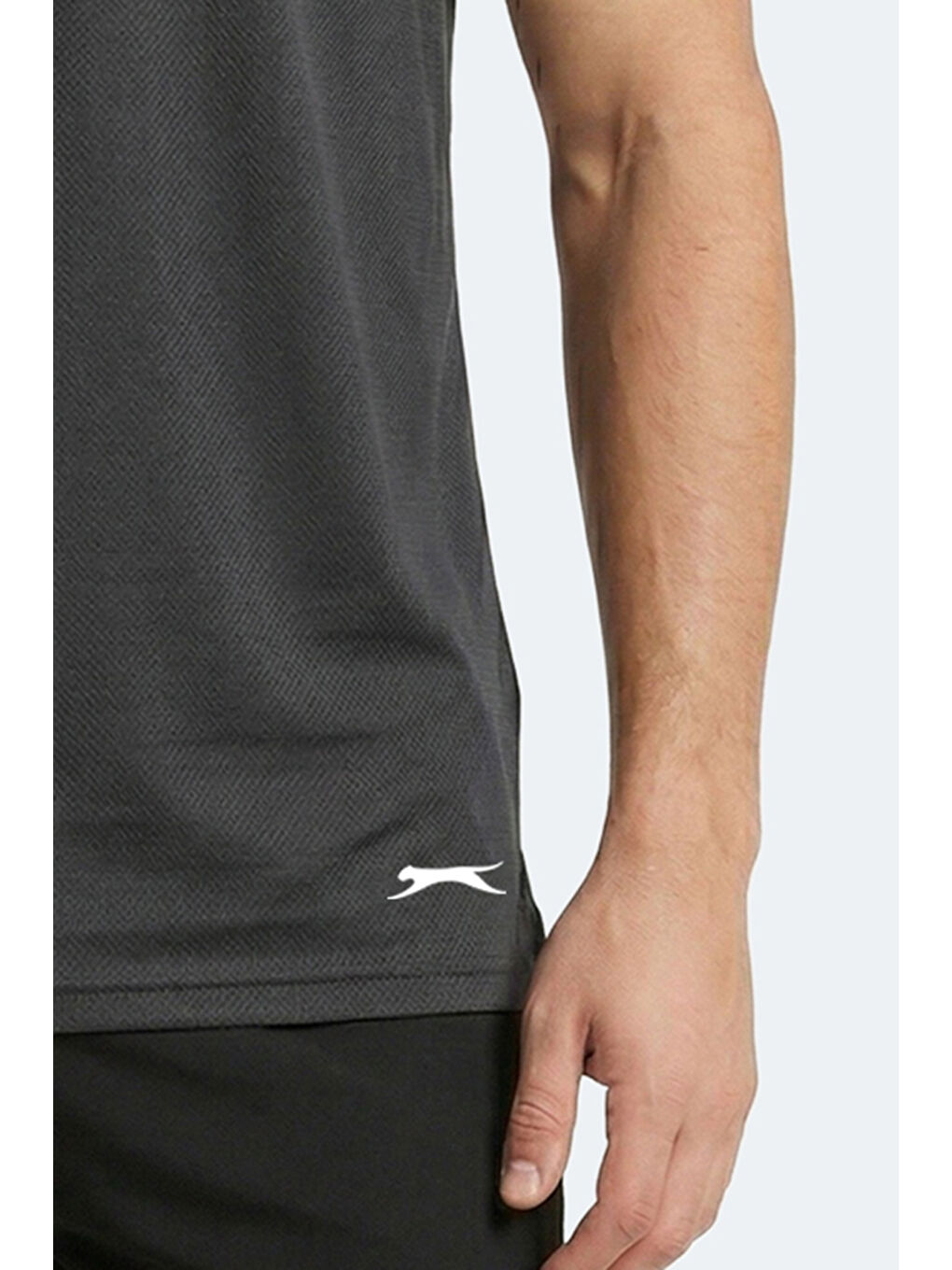 KORBA Erkek Kolsuz Koyu Gri Tişört-1