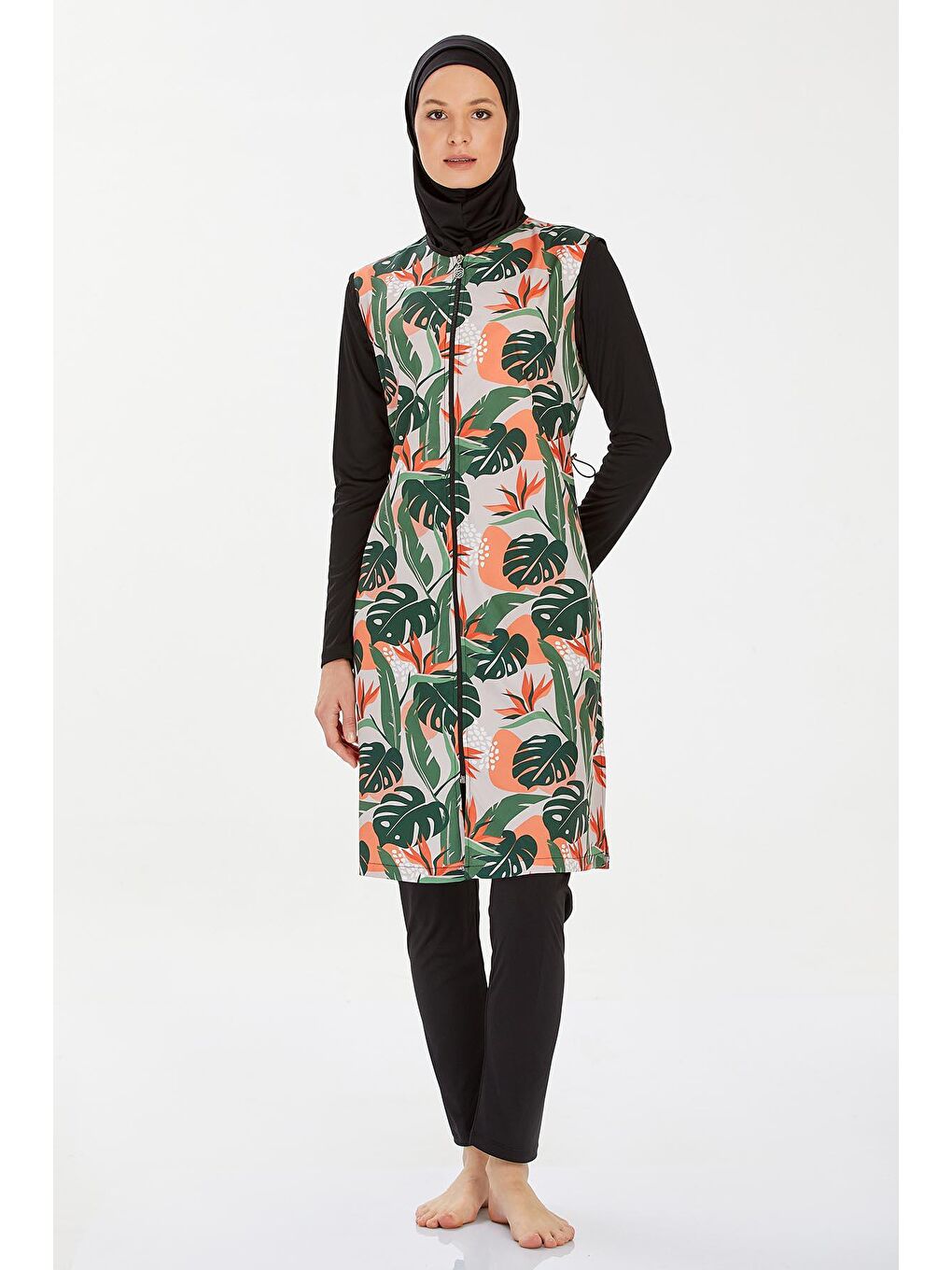 Tam Kapalı Tesettür Mayo Yuna 9257 Siyah-1