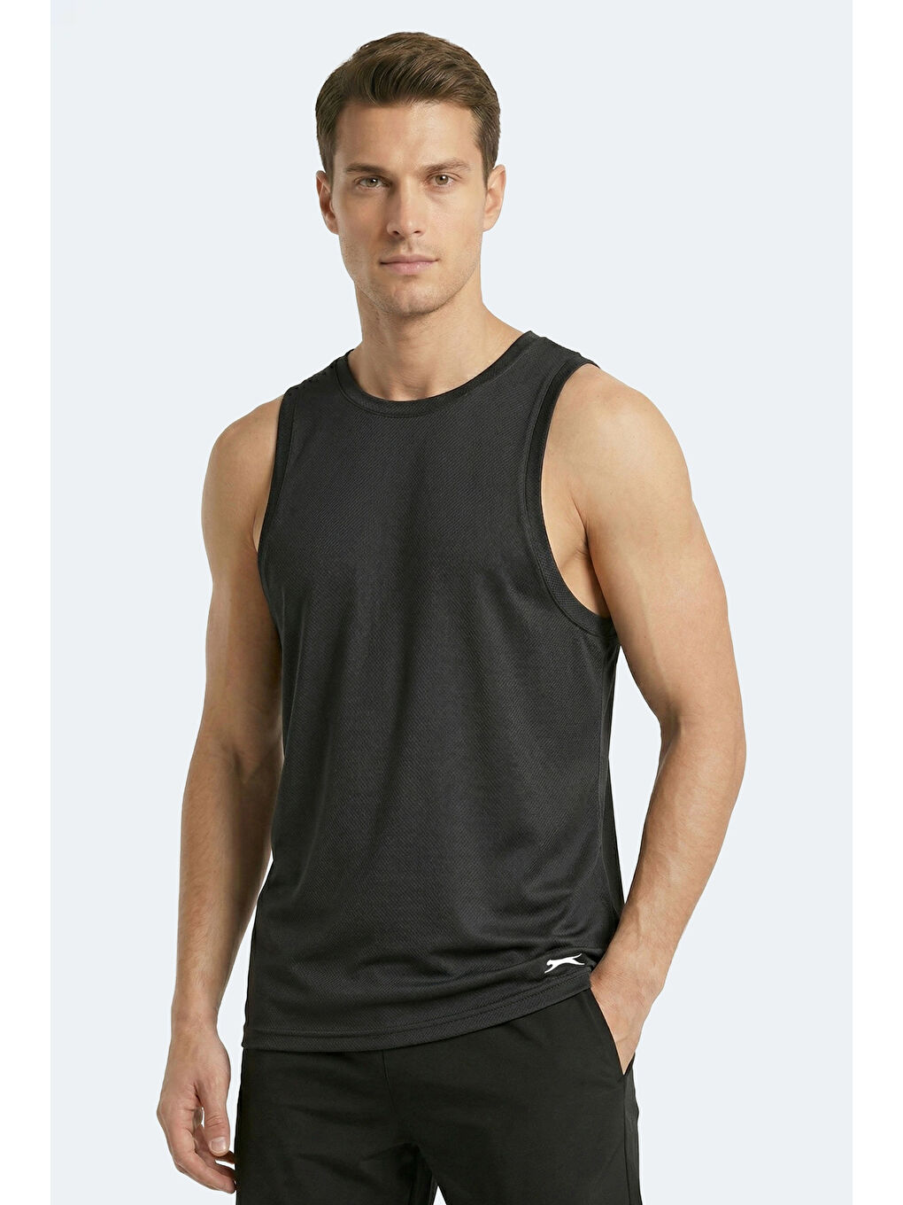 KORBA Erkek Kolsuz Koyu Gri Tişört-5