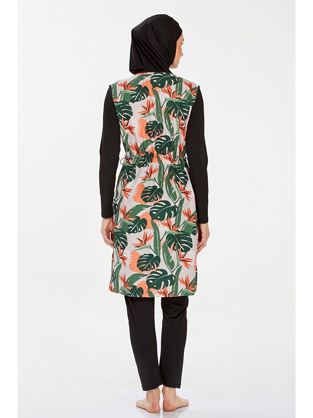 Tam Kapalı Tesettür Mayo Yuna 9257 Siyah-4