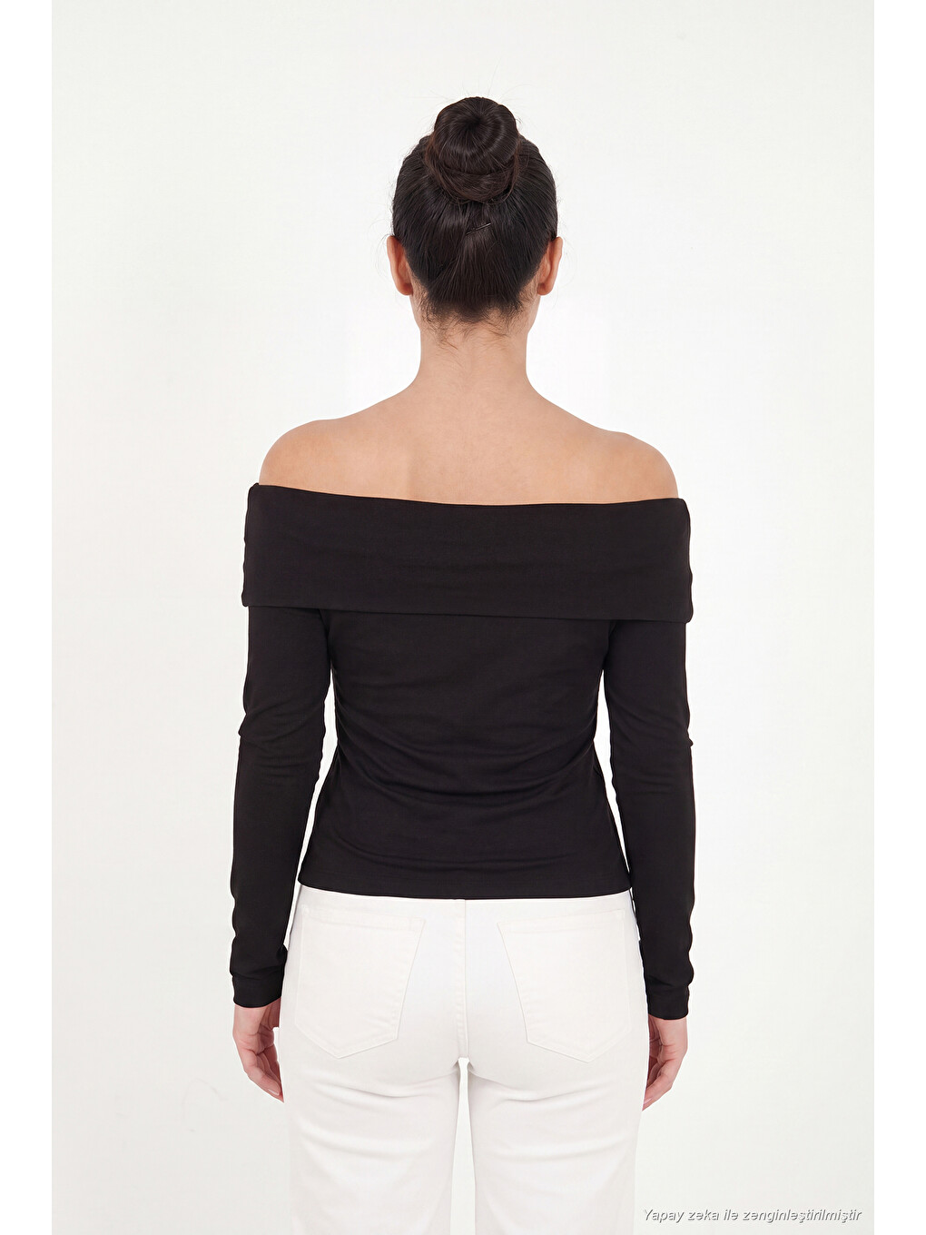 Siyah Pamuklu Fitted Kadın Bluz 5866862-6