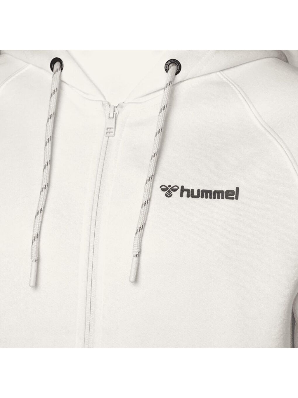 Hummel Beyaz Wesley Erkek Beyaz Kapüşonlu Fermuarlı Sweatshirt - 3