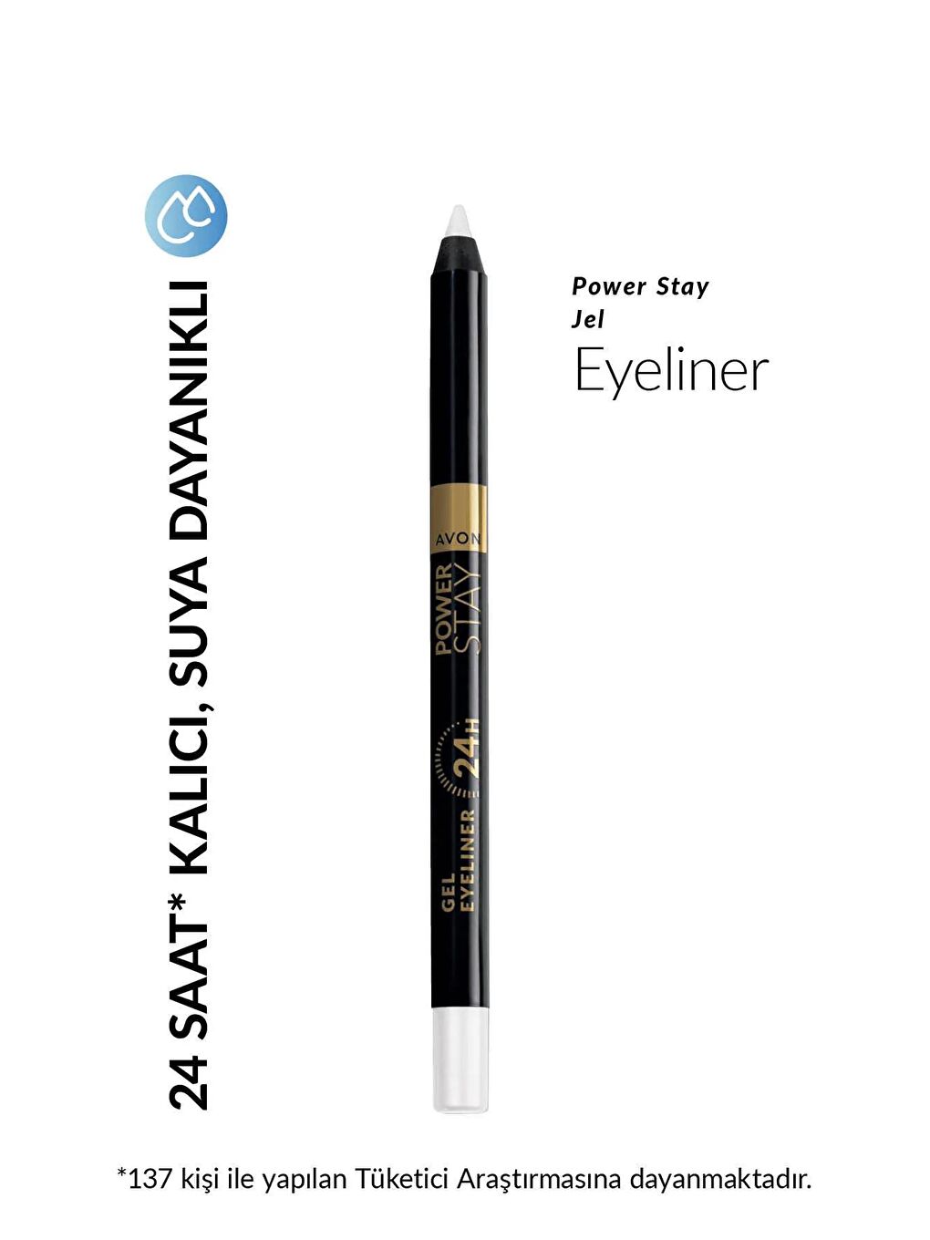 AVON Renksiz Power Stay Jel Eyeliner White - 1