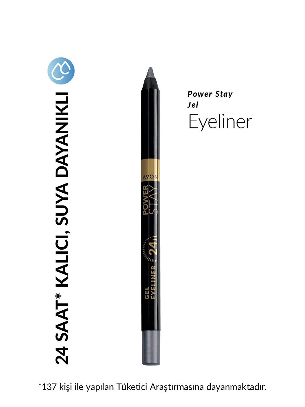 AVON Renksiz Power Stay Jel Eyeliner Steel - 1