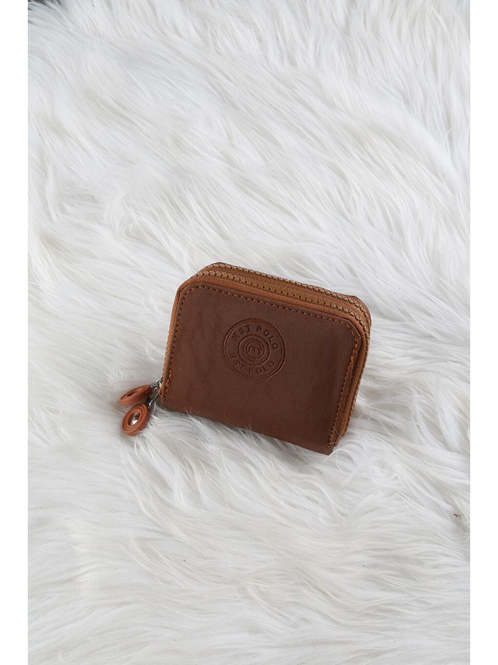 Kahverengi Baskılı Cüzdan/Para Çantası