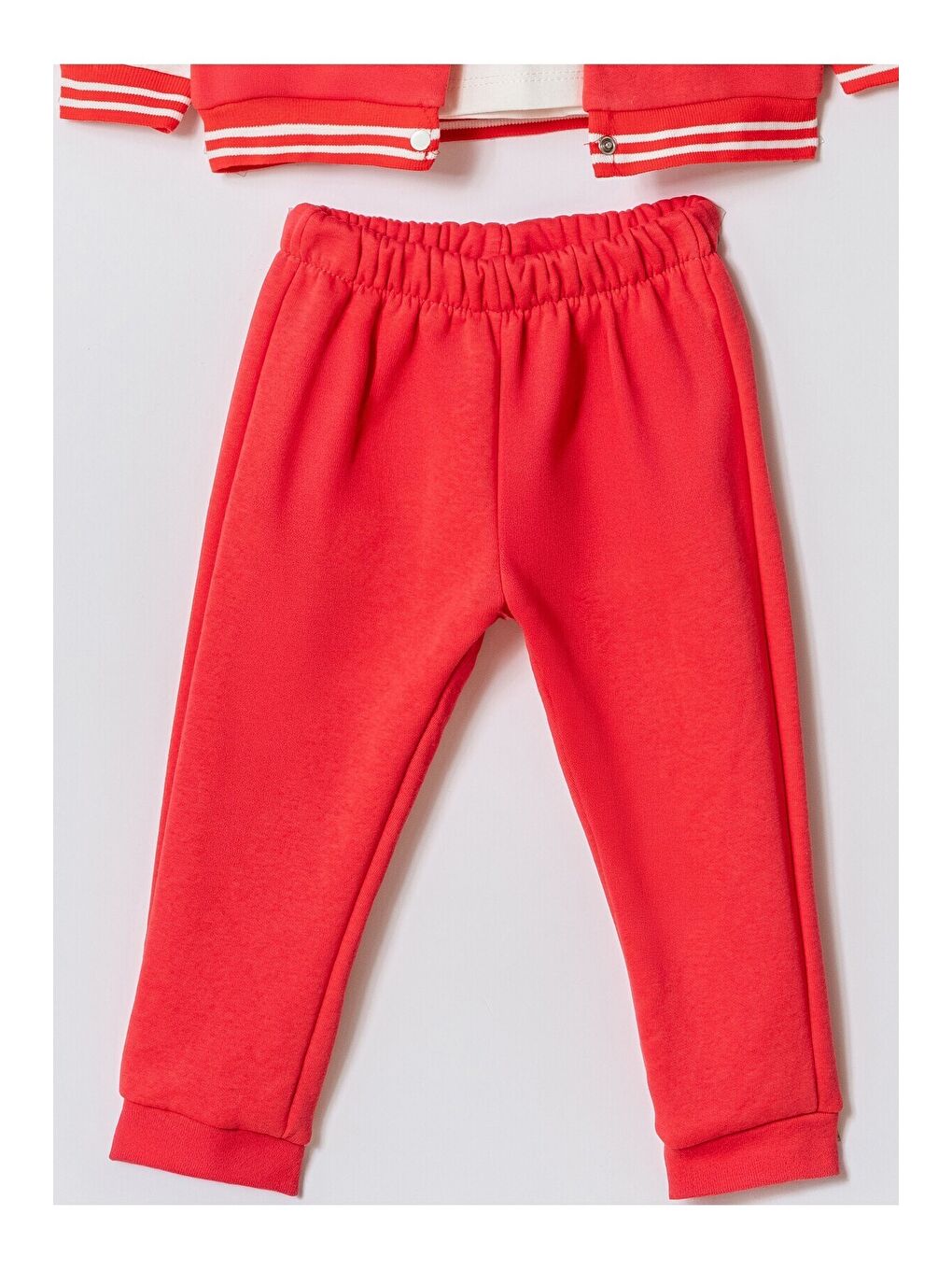 Kırmızı Kız Bebek Nakışlı 3’lü Mevsimlik Takım-4