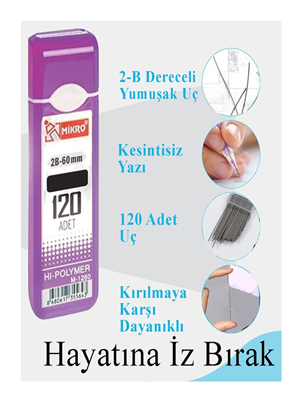 Kalem Ucu 120 Li 0.5 Mm 2b 3 Paket Çoklu Versatil Kalem Uç Mekanik Uçlu Otomatik Kurşun Mikro Kalem-2