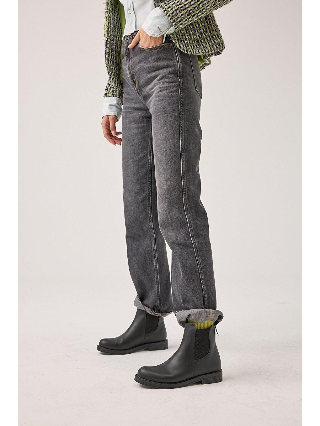 Siyah Kadın Düz Bot-7