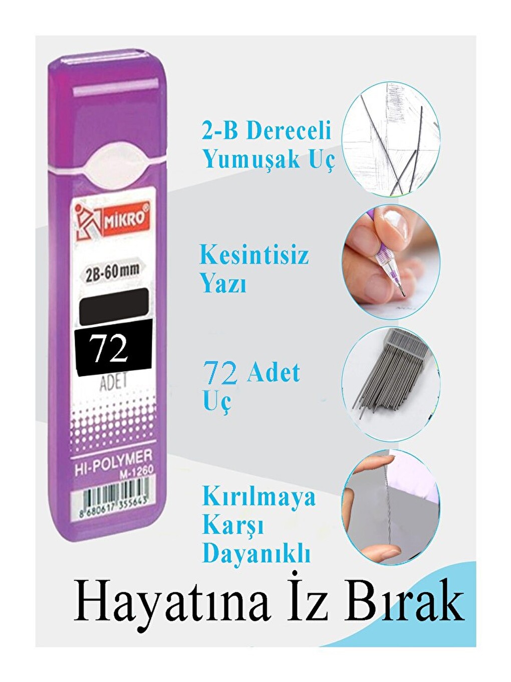 Kalem Ucu 72 Li 0.9 Mm 2b 3 Paket Çoklu Versatil Kalem Uç Mekanik Uçlu Otomatik Kurşun Mikro Kalem U-1