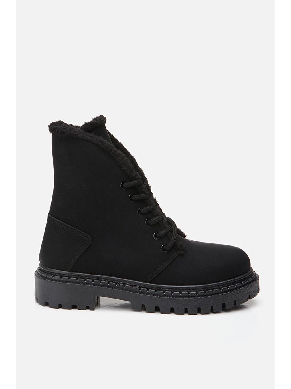 Siyah Kadın Düz Bot