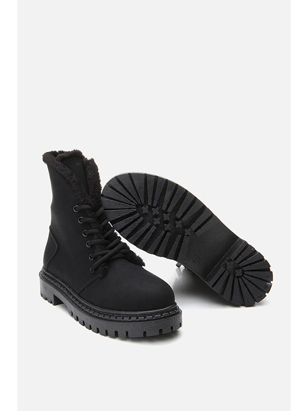 Siyah Kadın Düz Bot-5