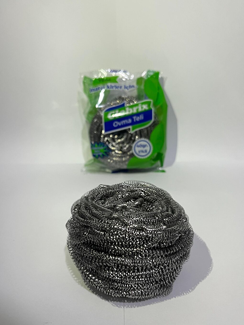 Celebrix Paslanmaz Çelik Büyük Endüstriyel Boy Bulaşık Ovma Teli 40 gr-1