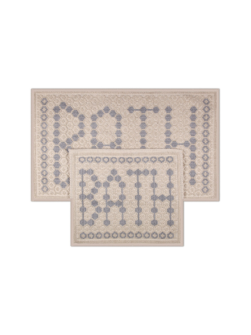 Bath Doğal Pamuklu 2'li Banyo Paspas Seti 60X100+50X60 Cm Gri