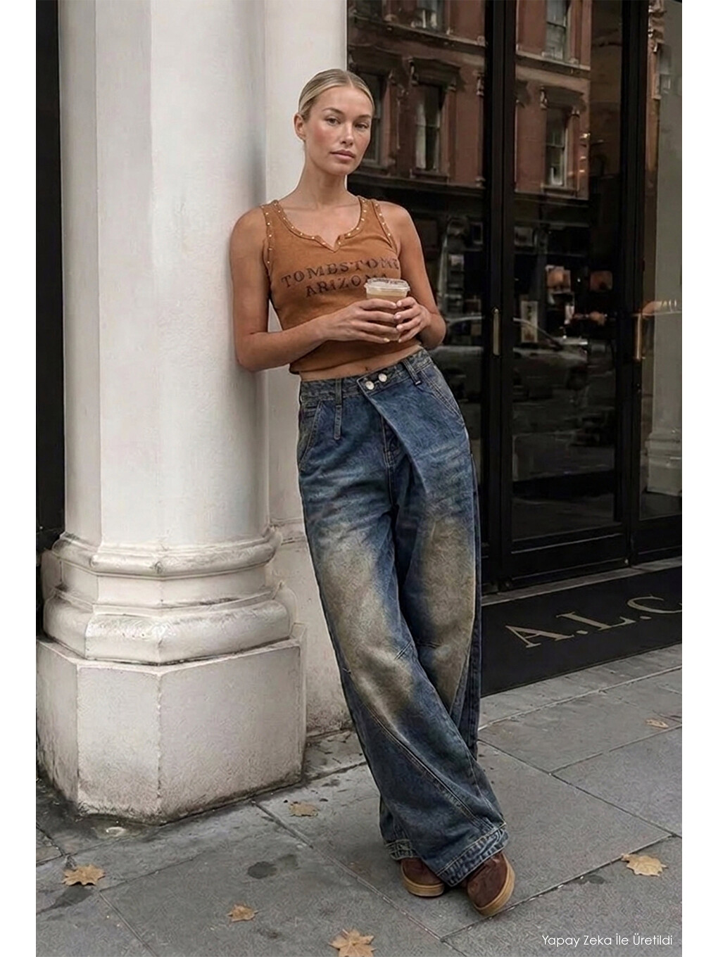 Mavi Kadın T.kot Rengi Palazzo Baggy Fit T17t Özel Tasarım Denim Jean-5