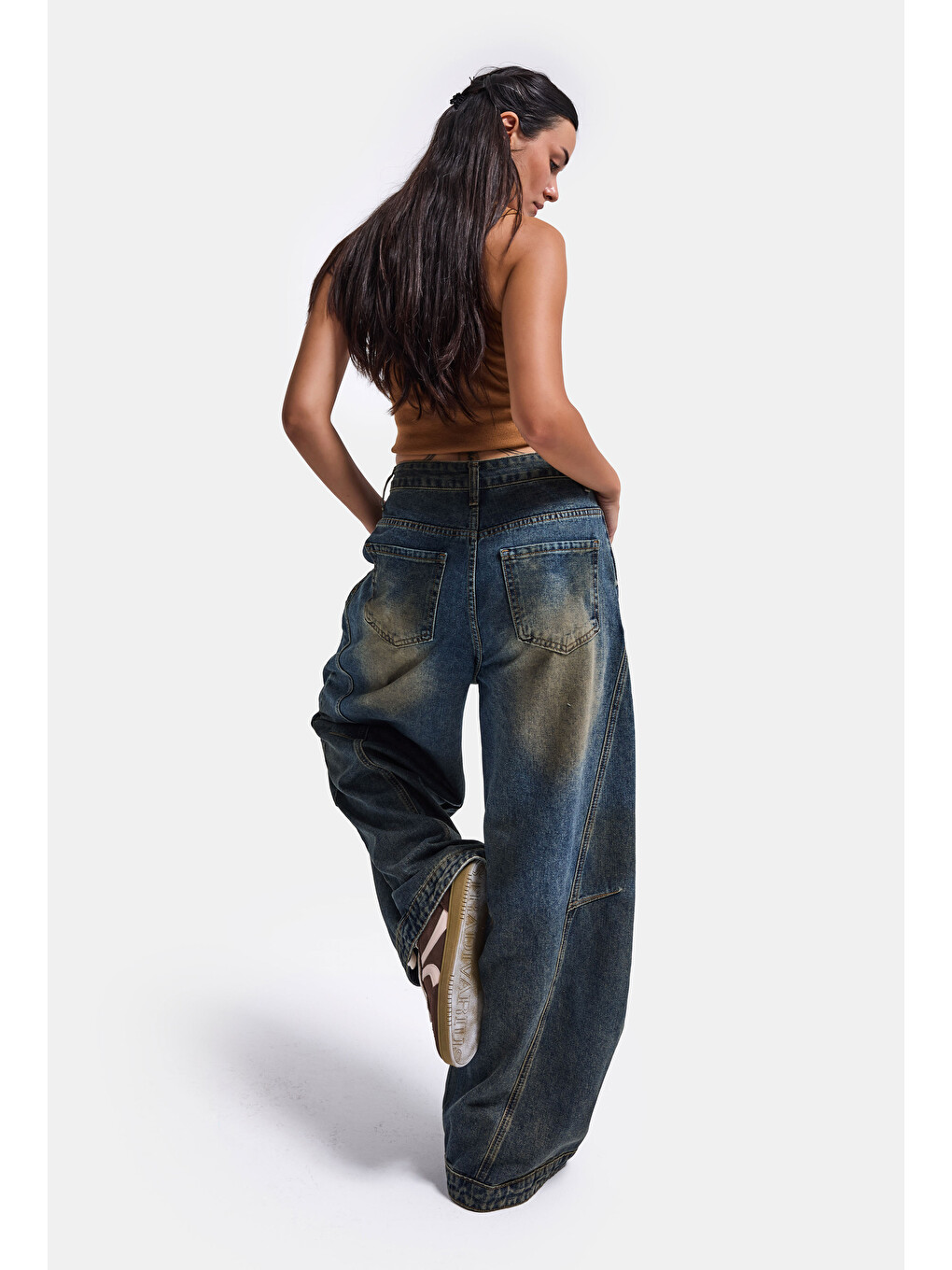 Mavi Kadın T.kot Rengi Palazzo Baggy Fit T17t Özel Tasarım Denim Jean-6