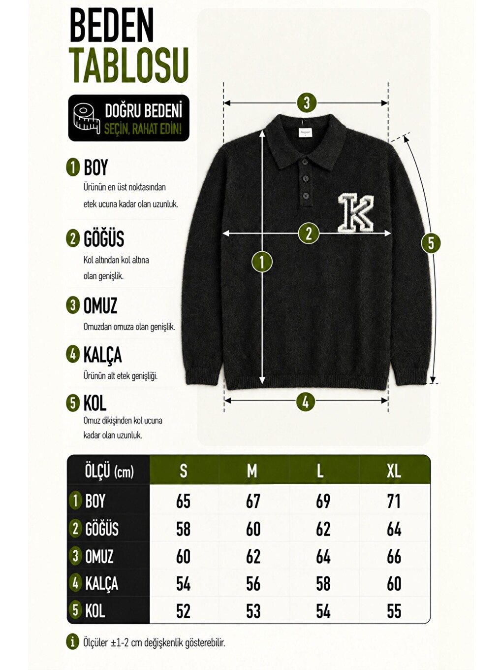 Siyah Baskılı Düğmeli Oversize Kışlık Kazak Dp 16622_10068-5