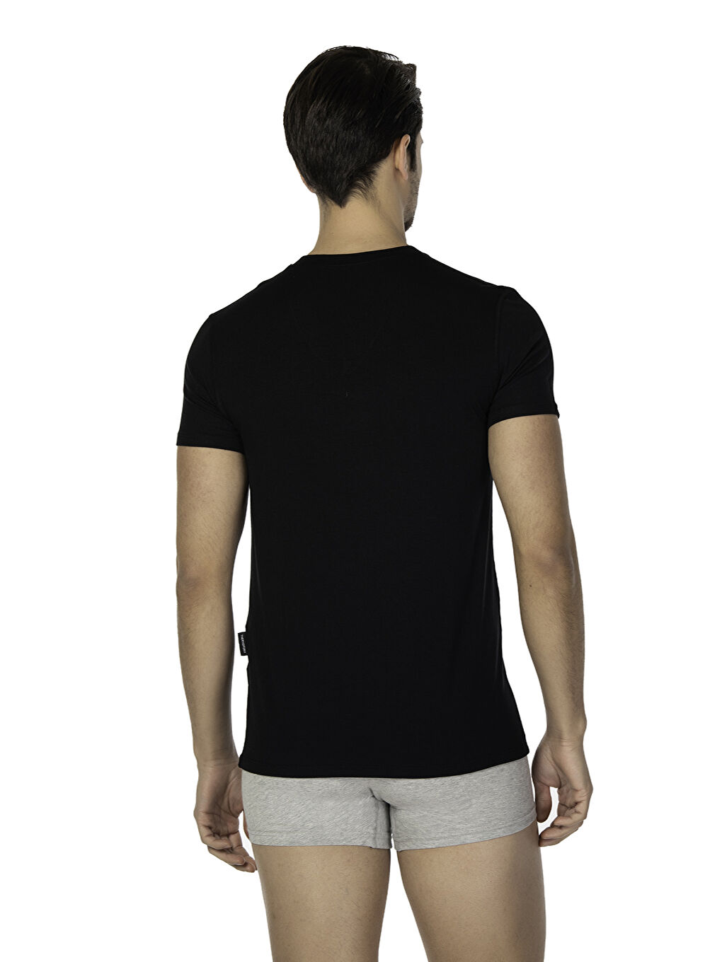 Siyah DS Damat Comfort V Yaka T-shirt SİYAH-1