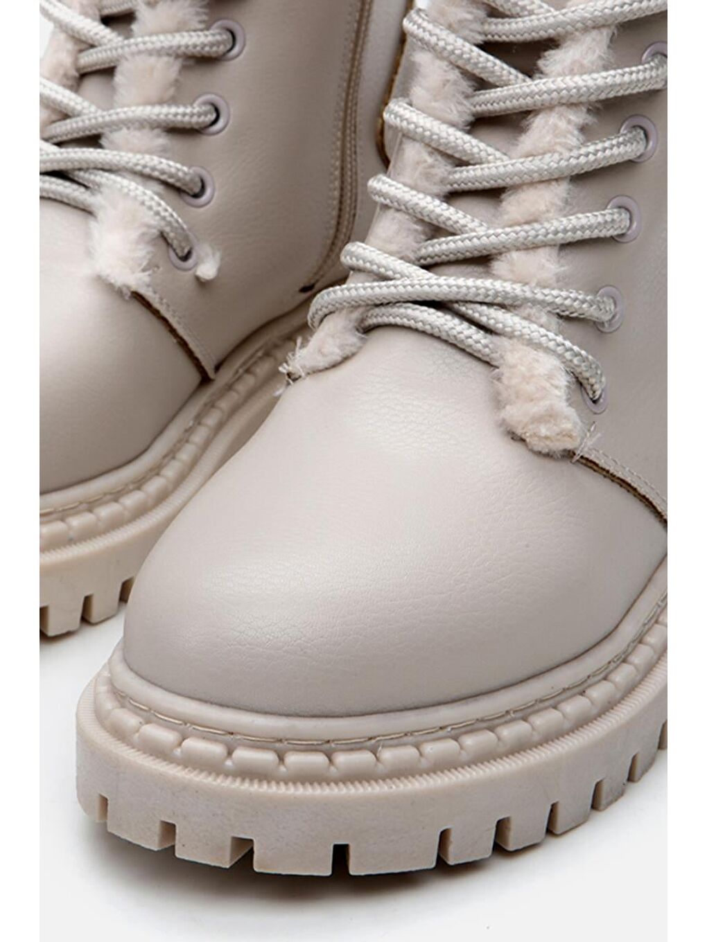 Bej Kadın Düz Bot-2