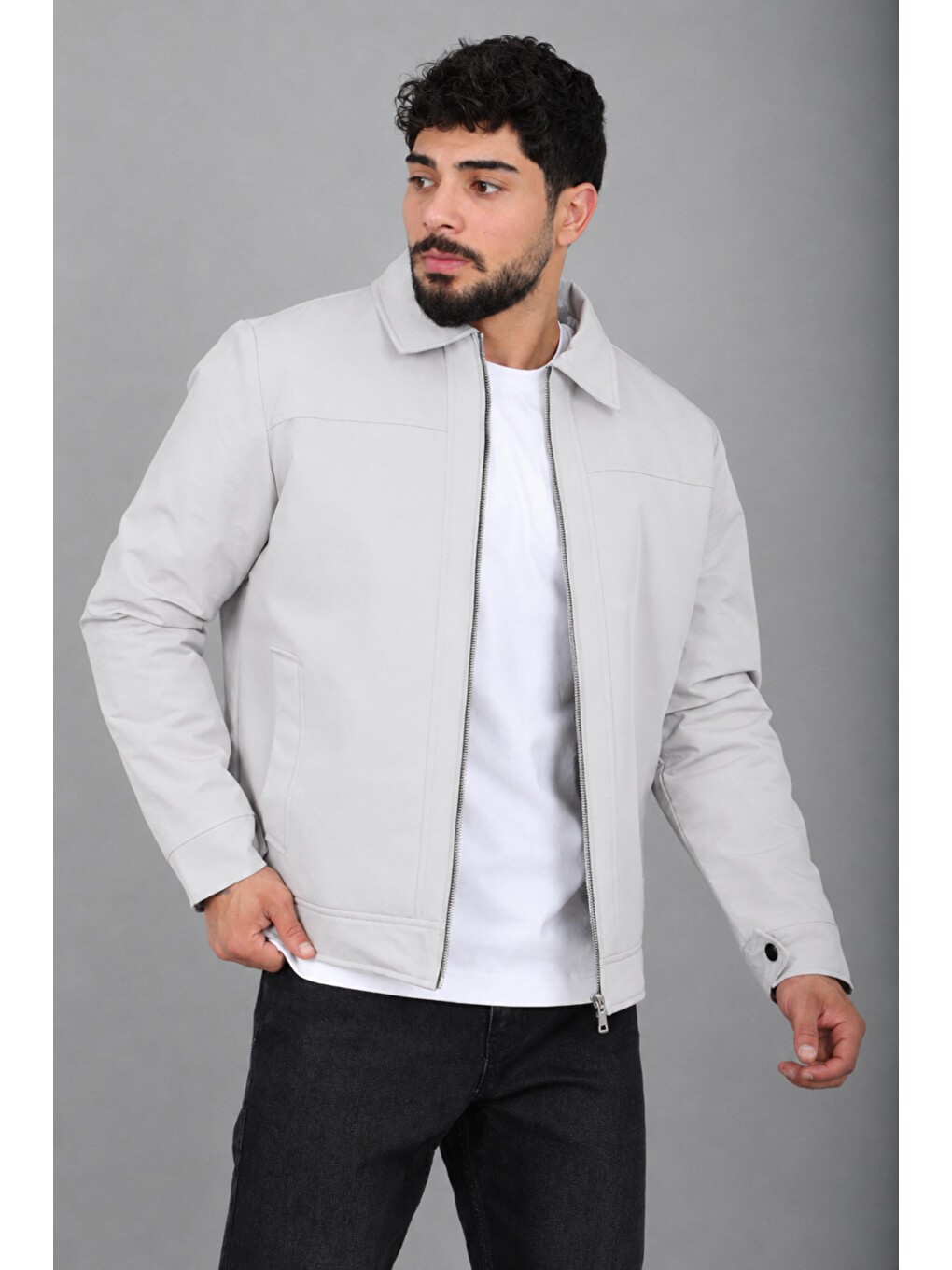Bej İçi Kürklü Yakalı Orta Kışlık Mont Pldp 3033-m_50511