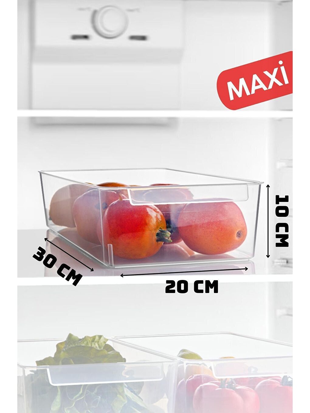 Nandy Home Renksiz Frigo Maxi Buzdolabı & Dolap Içi Düzenleyici Organizer 3 Adet - 2