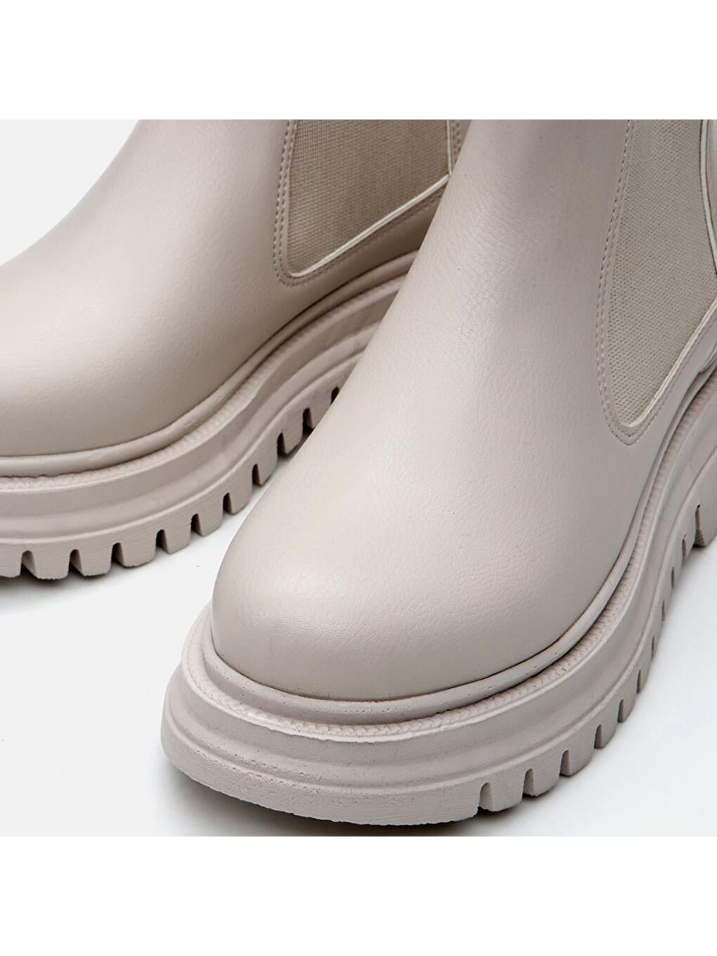 Bej Kadın Düz Bot-3