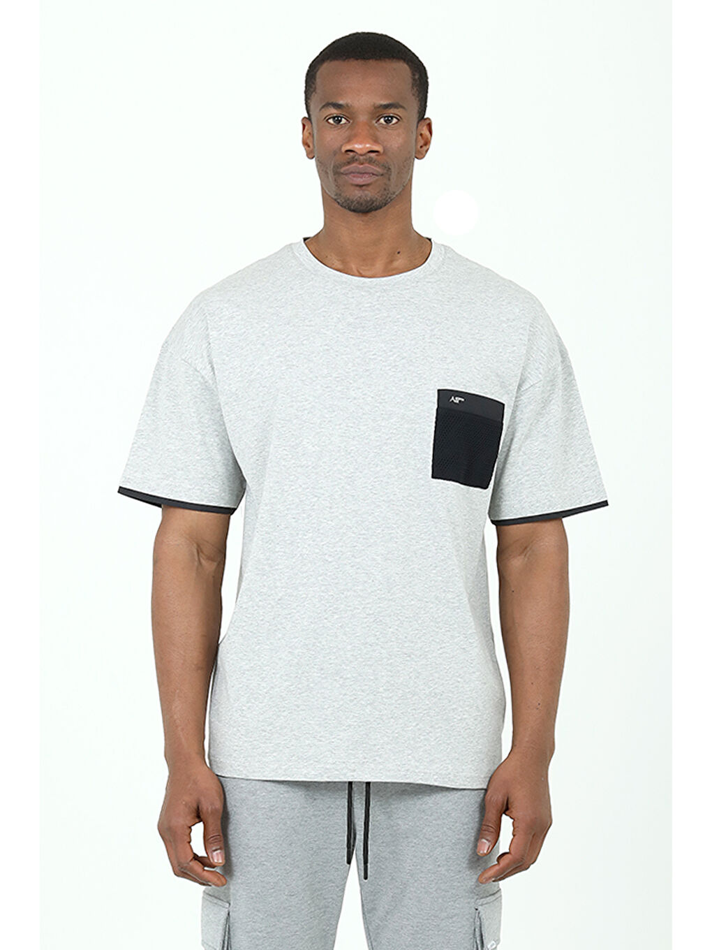 Gri North Ice Parachute Pocket Wide T-shirt GRİMELANJ