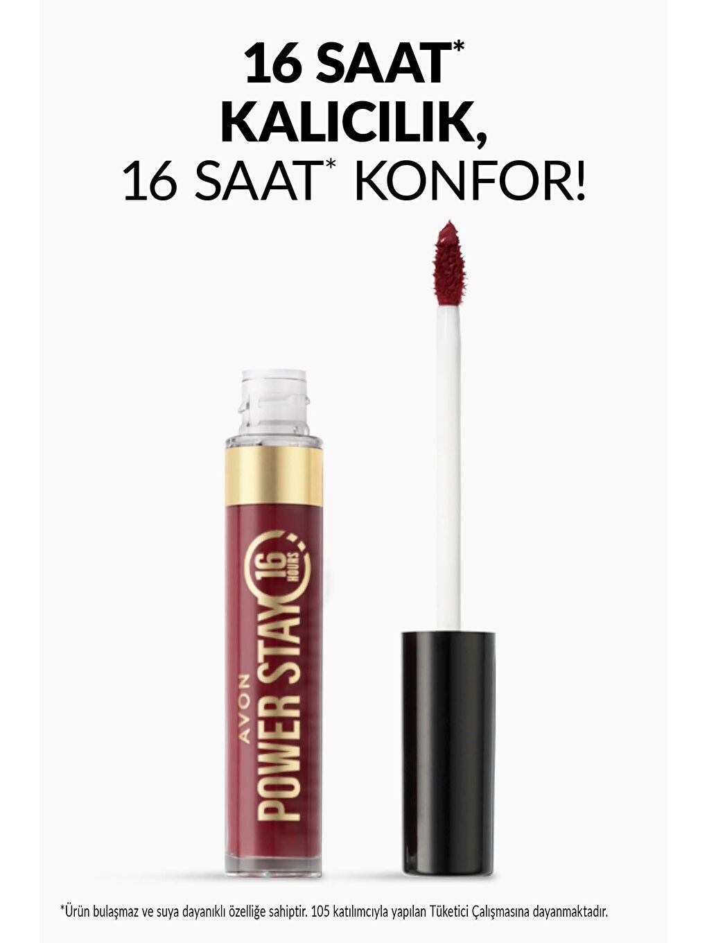 AVON Power Stay Kalıcı Likit Mat Ruj Stay Put Sangria - 3