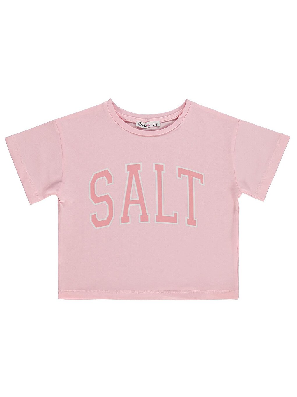 Girls Salt Baskılı 2-5 Yaş Tişört - Pembe
