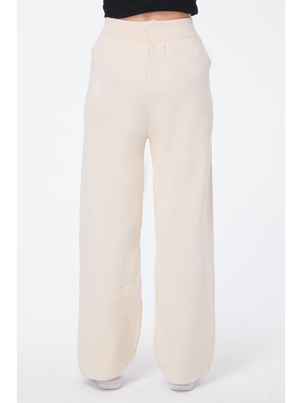 Orta Kadın Bej Triko Pantolon - 24160-3