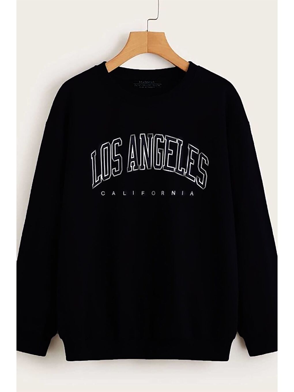 Siyah Baskılı Oversize Kadın Sweatshirt Mg780-6