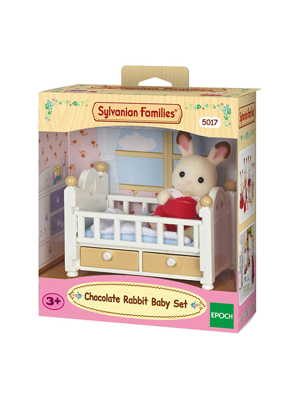 Sylvanian Families Renksiz Çikolata Kulaklı Tavşan Bebek Yatağı Seti 5017 - 1