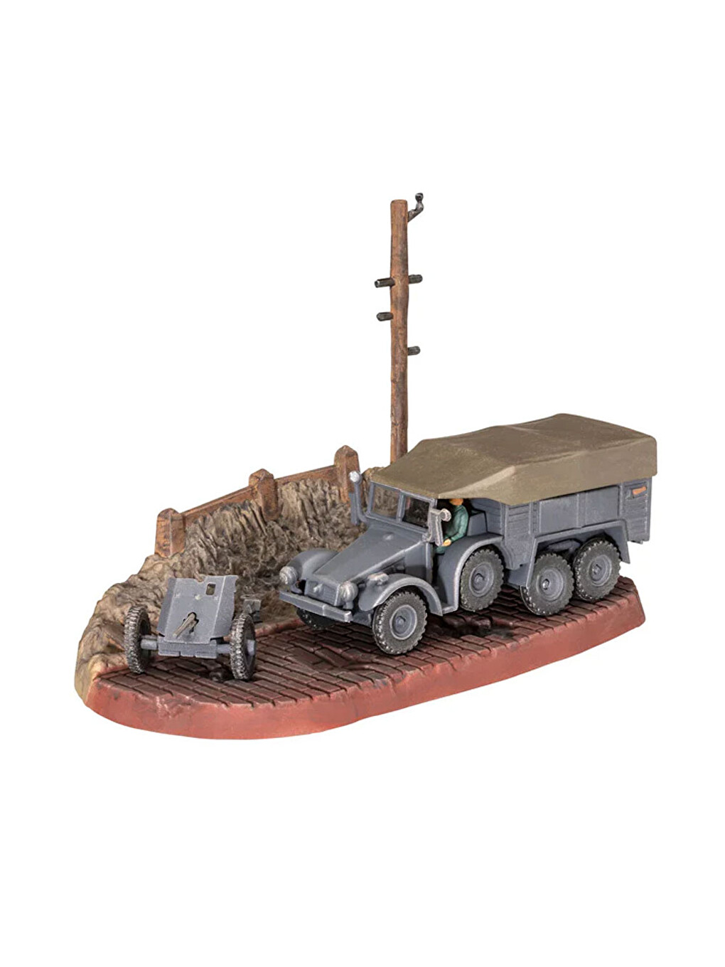 Starter Kit Askeri Krupp Protze Kfz 69 With 3,7cm Pak 73344-1