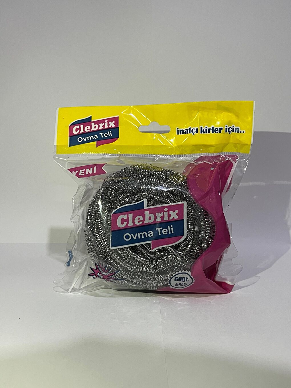 Paslanmaz Çelik Büyük Endüstriyel Boy Bulaşık Ovma Teli Jumbo Boy 60 gr-1