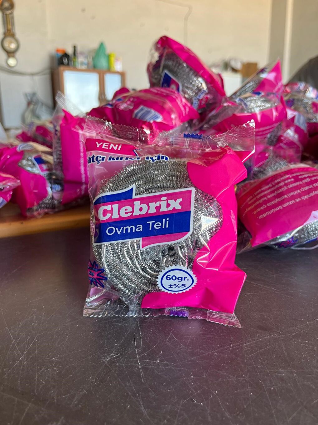 Paslanmaz Çelik Büyük Endüstriyel Boy Bulaşık Ovma Teli Jumbo Boy 60 gr-2