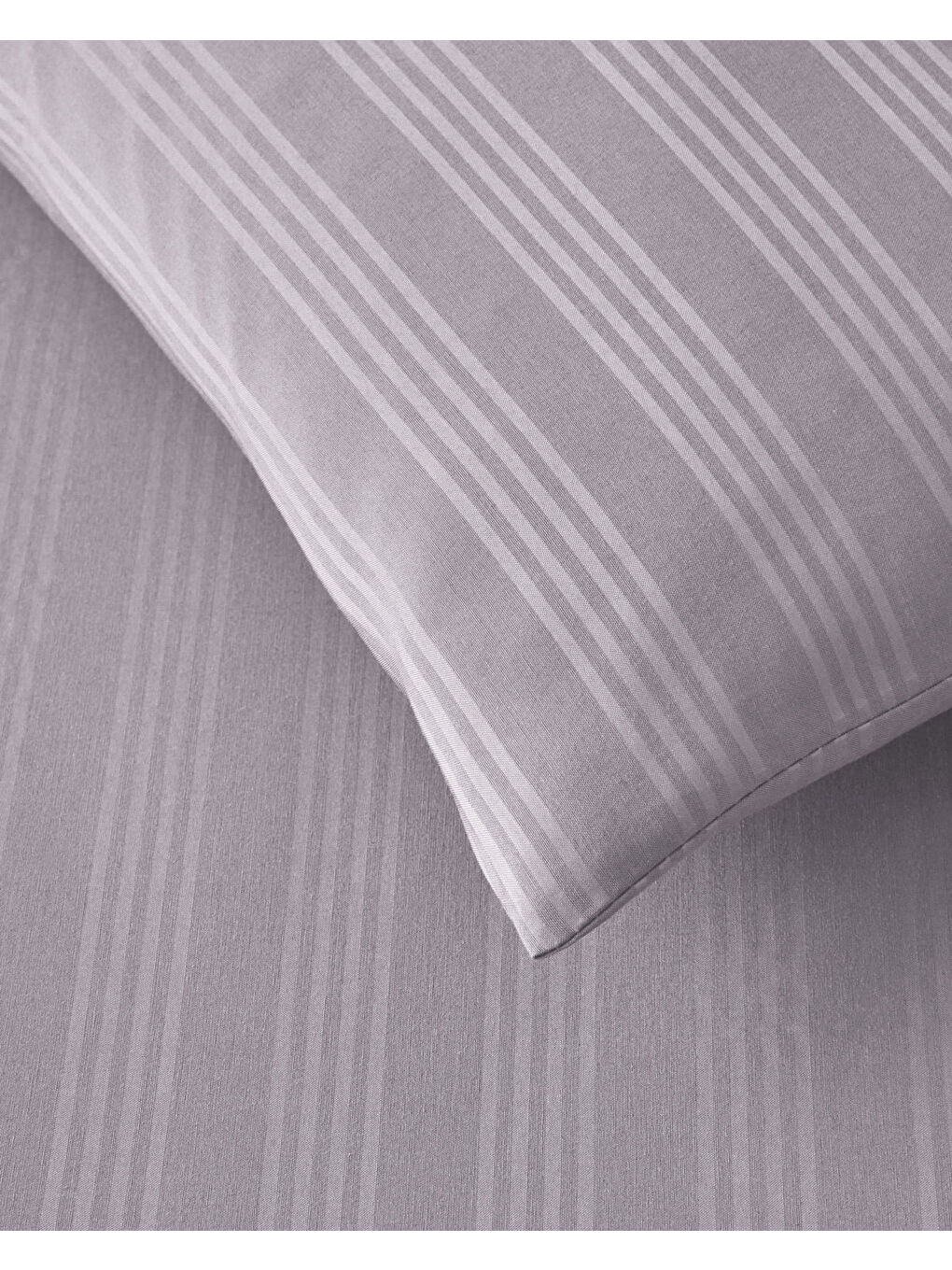 Glossy Kolay Ütülenir Perkal Çift Kişilik Nevresim Takımı 200x220 cm Gri-3