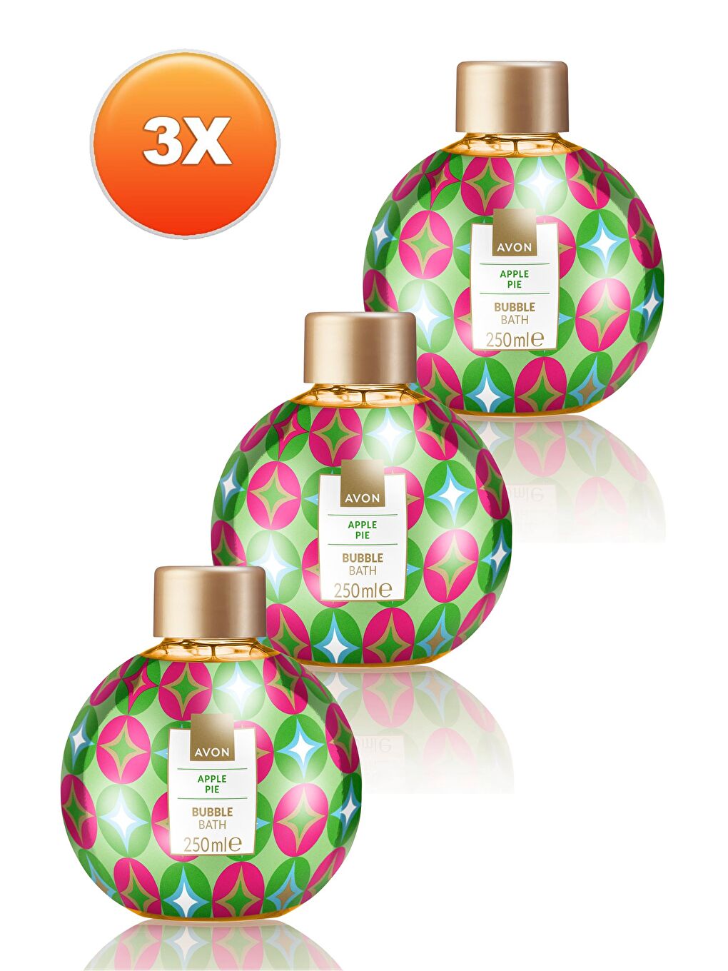 AVON Sıcak Elmalı Turta Kokulu Banyo Köpüğü 250 Ml. Üçlü Set - 1