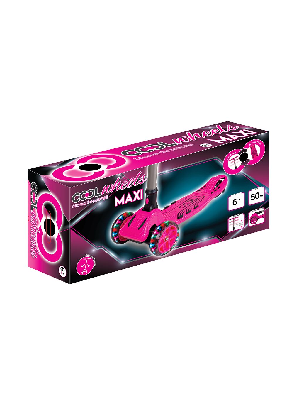 Cool Wheels Pembe Maxi Twist Işıklı Scooter Pembe - 1