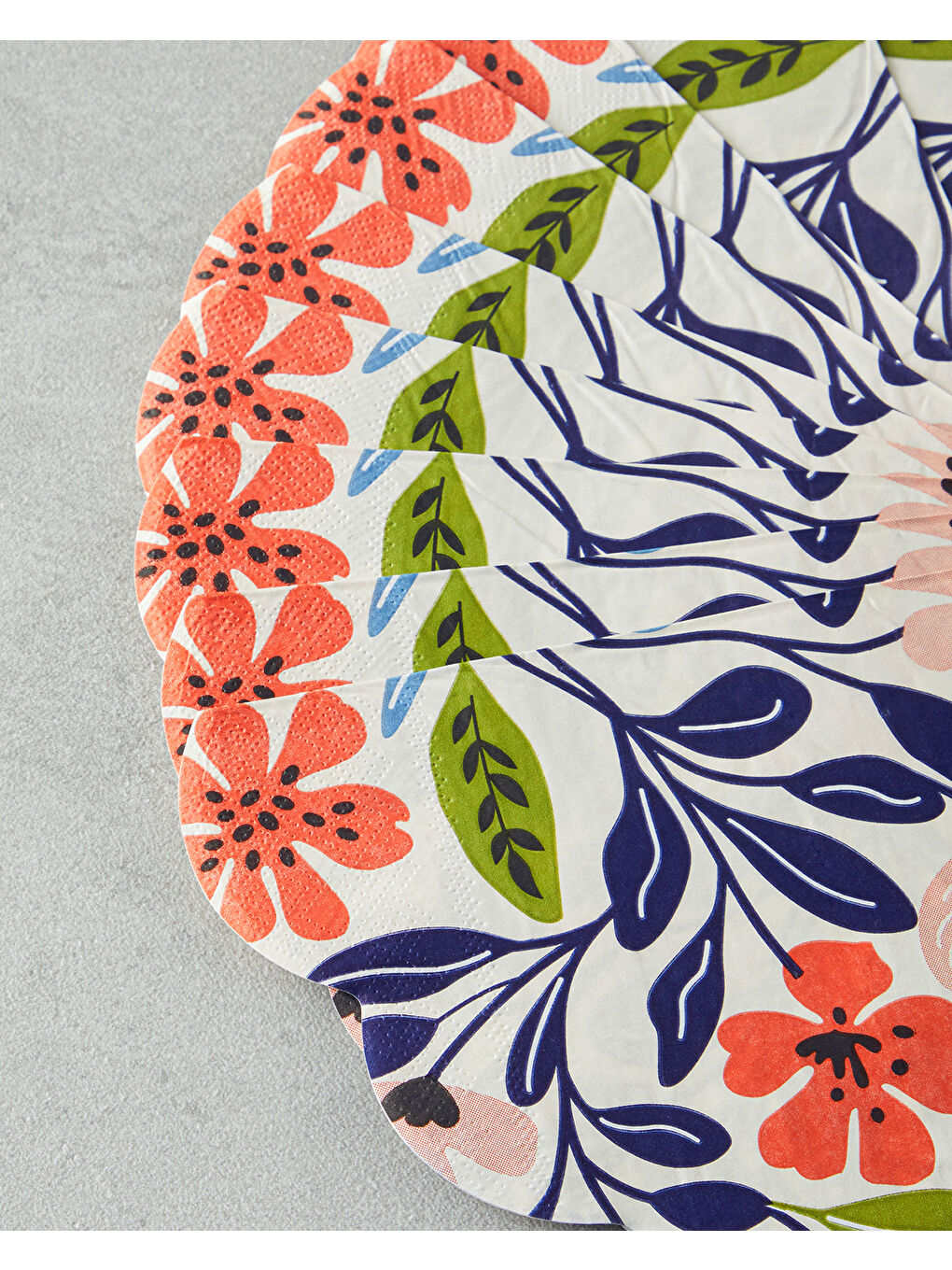 Beyaz Autumn Flower 20'li Kağıt Peçete 33x33 cm Renkli-1